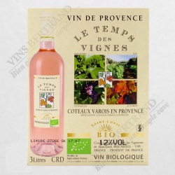 FONTAINE 3 L ROSE VAROIS BIO TEMPS DES VIGNES